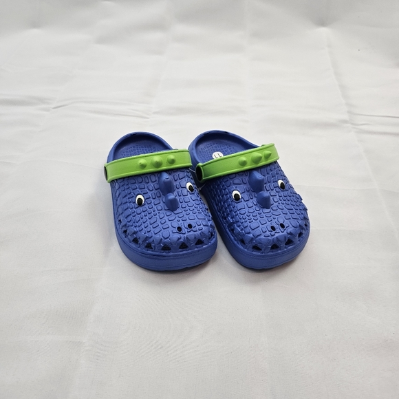 NWT, Toddler Dinosaur Clogs Shoes Blue Kid Sizes 8-11.5 - Picture 2 of 11
